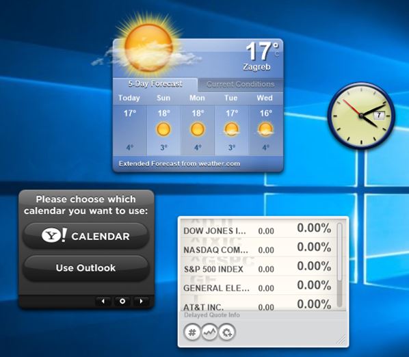desktop widget for windows 10